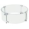 Clear Tempered Glass Fire Pit Wind Guard, 6mm Thick with Aluminum Connectors